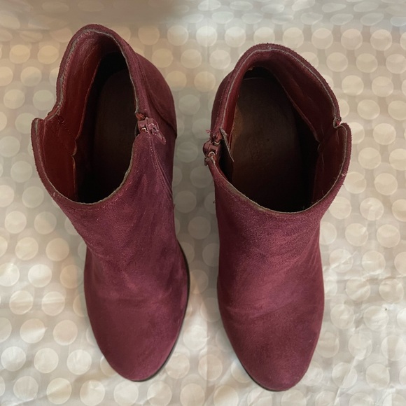 MOVING SALE! Dark maroon heeled Charlotte Russe bootie - Picture 2 of 8